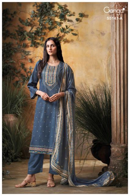 Ganga yuvika 5147 lavina dress material wholesale